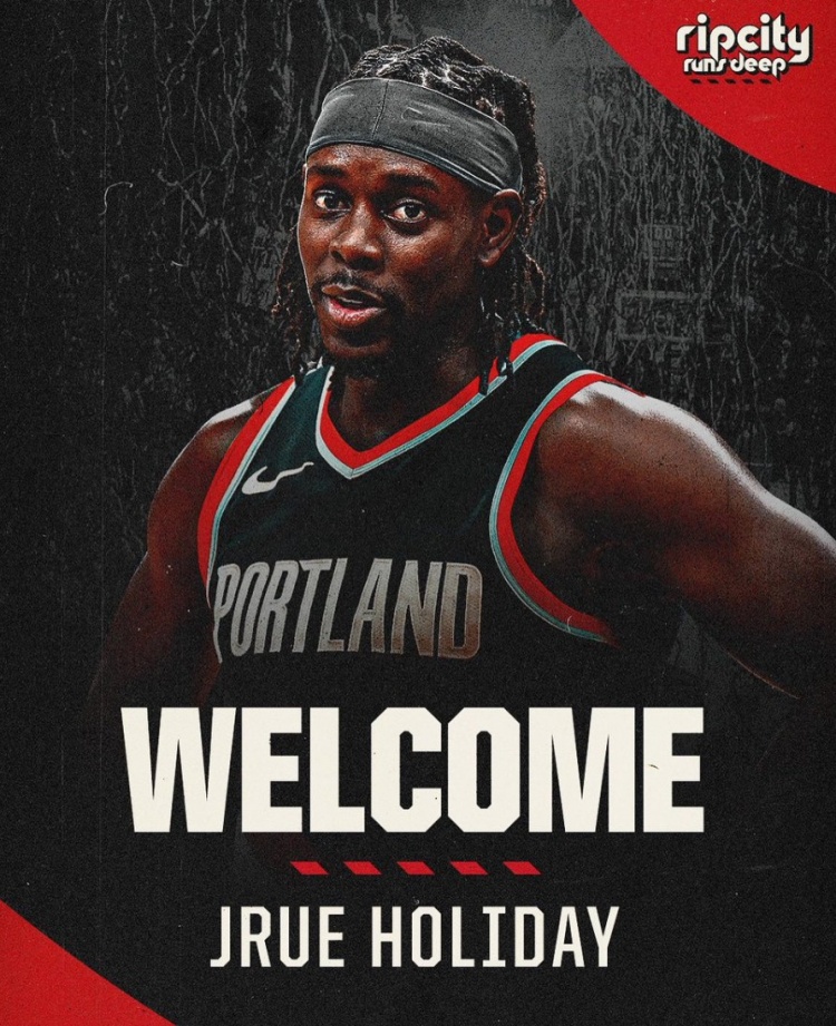 开拓者官宣送出A-西蒙斯 从绿军换回霍勒迪 后者将穿5号