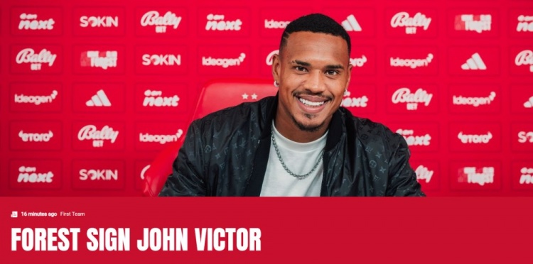 开云APP下载-诺丁汉森林官方：博塔弗戈门将约翰-维克托加盟，双方签约3年